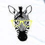 Kids Personalised Zebra With Glasses T Shirt, thumbnail 4 of 6