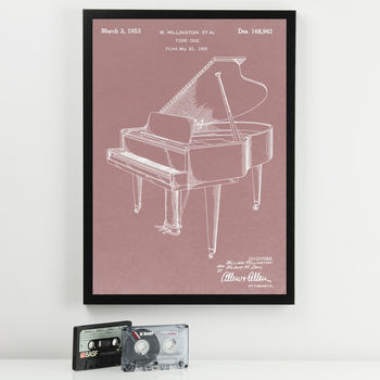 Anatomy Of A Piano Patent Print, 6 of 6