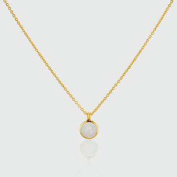 Lulea Moonstone And Gold Plated Pendant Necklace, 3 of 4