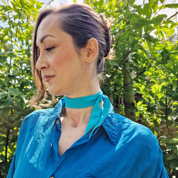Eco Friendly Handmade Silk Skinny Scarf, 3 of 12