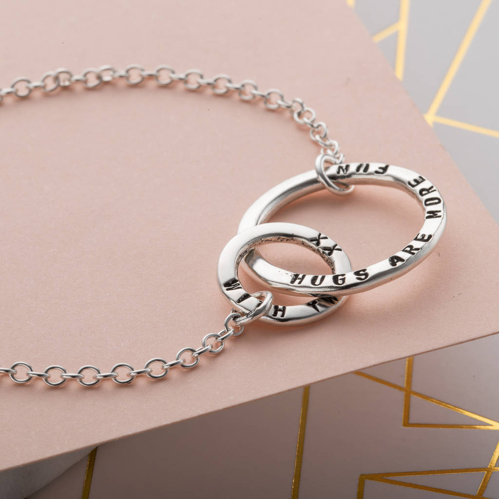 Personalised Link Bracelet By Posh Totty Designs