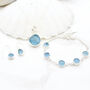 Aquamarine Silver Bracelet, Pendant And Earrings Set, thumbnail 1 of 7
