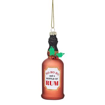 Glass Bottle Of Rum Bauble, 4 of 5