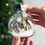Personalised 3D Wooden Family Birth Flowers Bauble, thumbnail 1 of 4