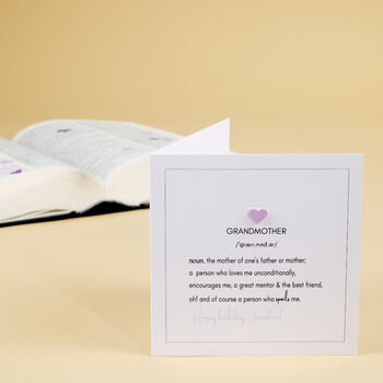Handmade Grandmother Definition Birthday Card, 2 of 6