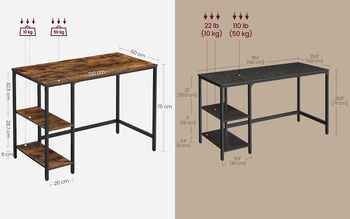 Computer Desk With Shelves Left Or Right Steel Frame, 2 of 9