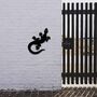 Garden Wall Sculpture Metal Gecko Lizard Art, thumbnail 4 of 10