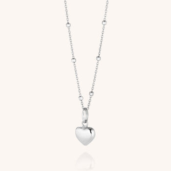 Heart Charm Necklace Sterling Silver, 2 of 7