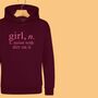 'Girl: Noise With Dirt' Definition Hoodie Jumper For Girls, thumbnail 5 of 12