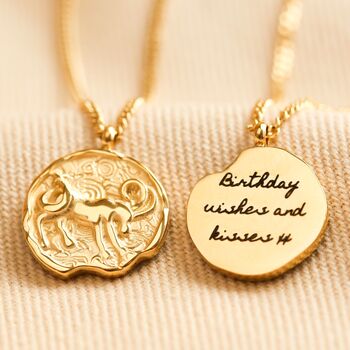 Personalised Gold Plated Steel Zodiac Pendant Necklace, 2 of 12