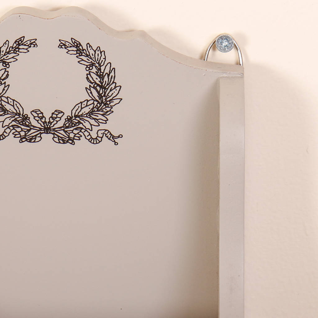 grey wooden toilet roll holder