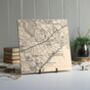 Golf Course Map Printed On Wood, thumbnail 3 of 11
