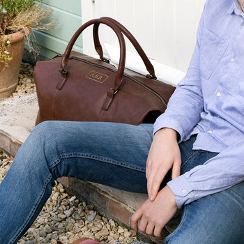 Personalised Vintage Nuhide Holdall, 9 of 11