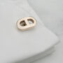 Minimalist Aesthetic Marine Link Cufflinks, thumbnail 2 of 3
