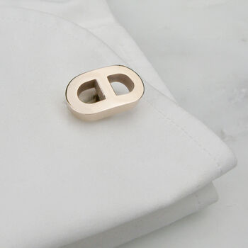 Minimalist Aesthetic Marine Link Cufflinks, 2 of 3