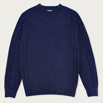 Fraser Navy Chunky Supersoft Lambswool Scottish Jumper, 8 of 9