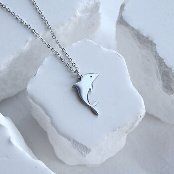 Silver Dolphin Pendant Necklace Gift, 5 of 7