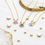 Gold Plated Enamel Star Initial Necklace, thumbnail 3 of 9