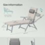 Folding Sun Lounger With Thick Mattress Cushion, thumbnail 2 of 11