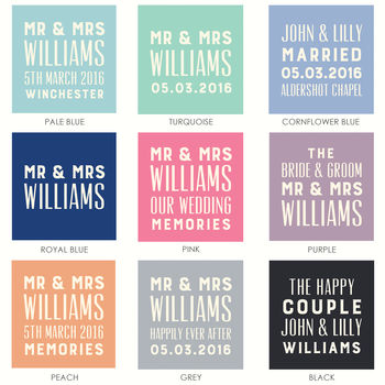 Personalised Typographic Wedding Photo Album, 4 of 12
