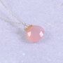 Pink Chalcedony Silver Necklace, thumbnail 3 of 5