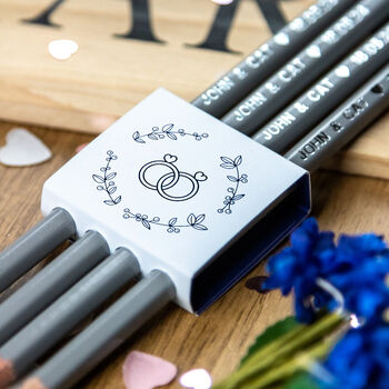 Personalised Wedding Pencil Sleeves, 4 of 12