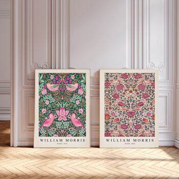 William Morris Set Of Two Rose And Birds Art Prints, 2 of 4