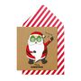 Handmade Groovy Santa Claus Personalised Greeting Card, thumbnail 1 of 5