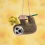 Personalised Felt Sloth And Flower Decoration, thumbnail 2 of 8