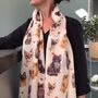 Cats Scarf In Personalised Gift Box, thumbnail 3 of 4