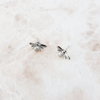 Bee Sterling Silver Or Gold Filled Stud Earrings, 4 of 4