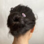 Natural Pink Sapphire Hair Pin In Sterling Silver, thumbnail 3 of 4