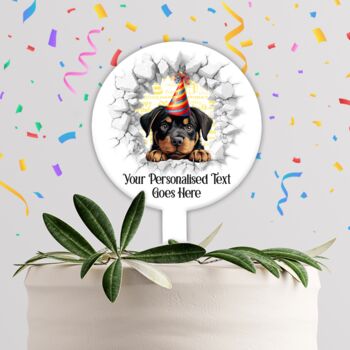 Personalised Rottweiler Birthday Break Through, 4 of 8