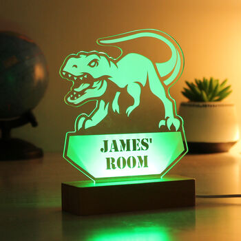 Personalised Dinosaur T Rex LED Night Light, 5 of 12