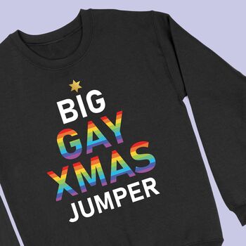 Big Gay Christmas Lgbt+ Christmas Jumper, 2 of 2