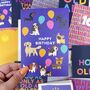 Colourful Happy Birthday Dog Lover Card, thumbnail 3 of 3