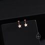 Minimalist Star Dangle Drop Stud Earrings, thumbnail 4 of 10
