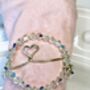 Crystal Beaded Napkin Rings With Heart – Handmade Set Of Two, thumbnail 4 of 5