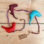 Decorative String Silk Fabric Birds With Bell, thumbnail 4 of 6