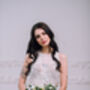 Ivory Lace Bridal Topper With Sleeves – Wedding Top Overlay, thumbnail 7 of 12