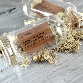 Personalised Leather Message In A Bottle, 6 of 6