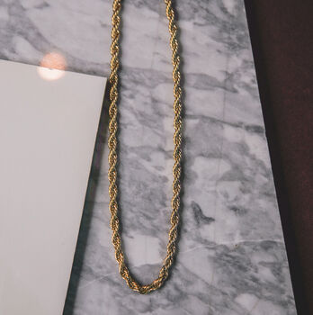 Maia Twist Chain Necklace | 18 K Gold Plated, 4 of 6