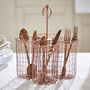 Copper Wire Four Section Cutlery And Utensil Holder, thumbnail 1 of 6