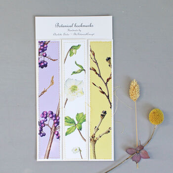 Botanical Bookmarks With Winter Illustrations, 2 of 5