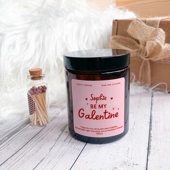 Personalised Be My Galentine Candle Gift For Friend, 2 of 9
