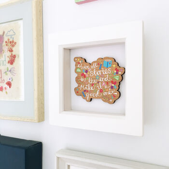 'We're All Stories…' Framed Wooden Inspirational Quote, 3 of 6