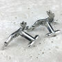 Wild Hare Cufflinks Antiqued Pewter, thumbnail 2 of 2