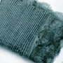 Pleated Lace Fringe Cotton Scarf, thumbnail 4 of 12