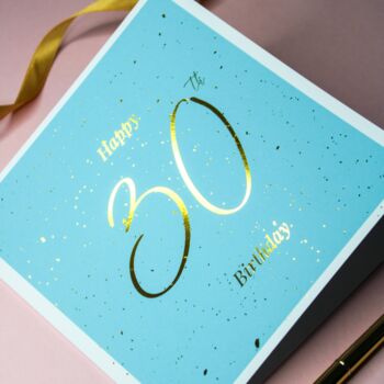 Gold Dust | Personalised Age Foiled Birthday Card, 2 of 5