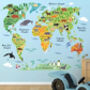 Educational Fun Kid’s Room World Map Wall Stickers, thumbnail 1 of 8